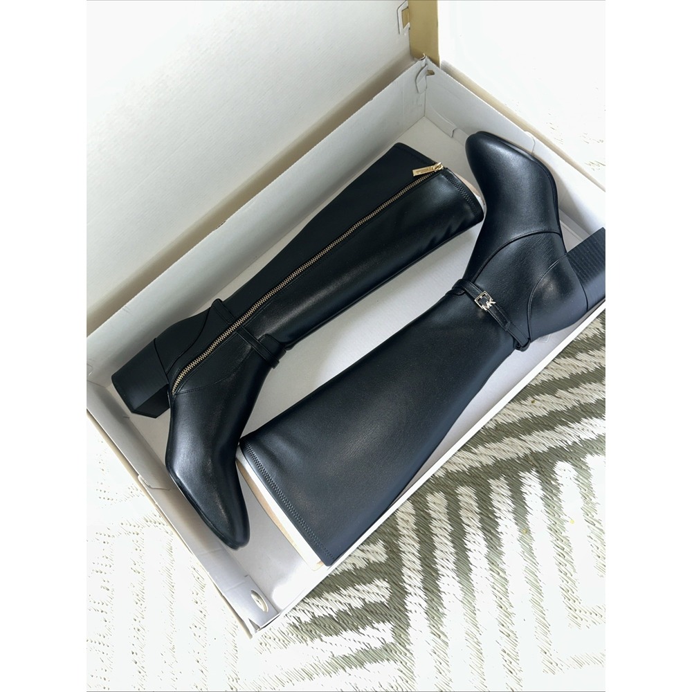 $345 NEW IN BOX MICHAEL KORS Ella Block Heel Boot 7M - Picture 4 of 16